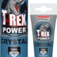 Soudal T-Rex Power Crystal transparent hybrid polymer sealant cartridge and tube
